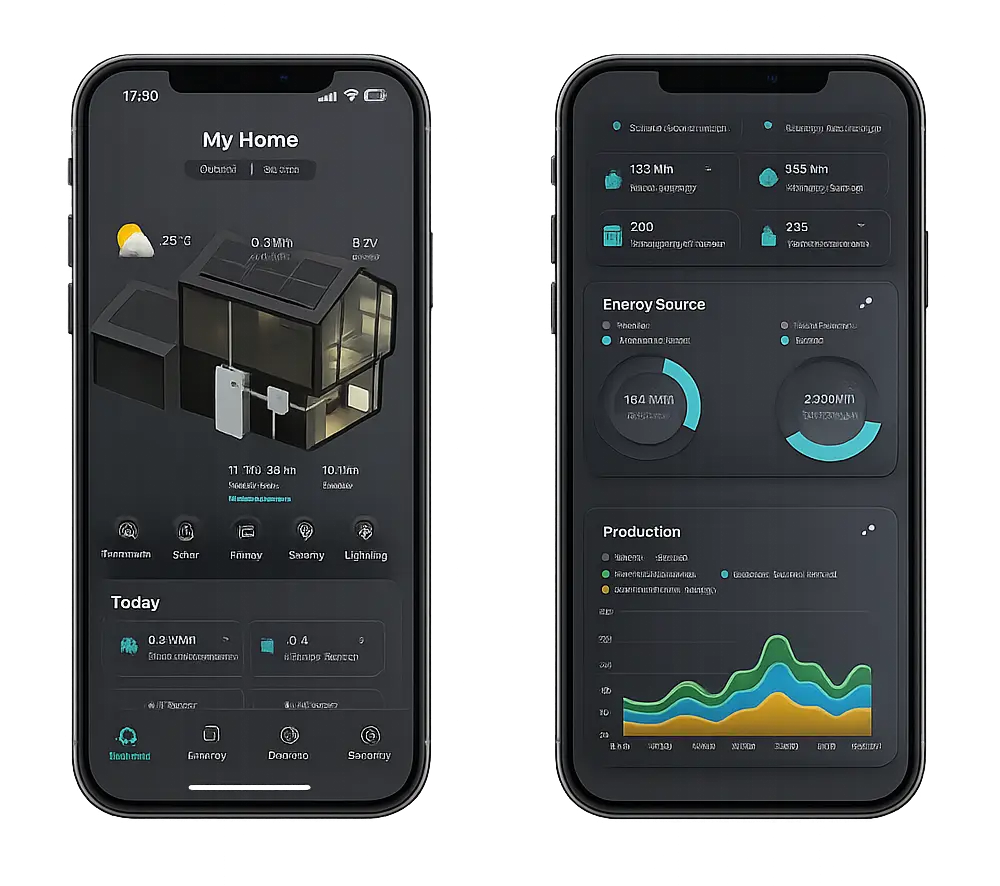 Sigenergy mySigen app showing live home energy dashboard